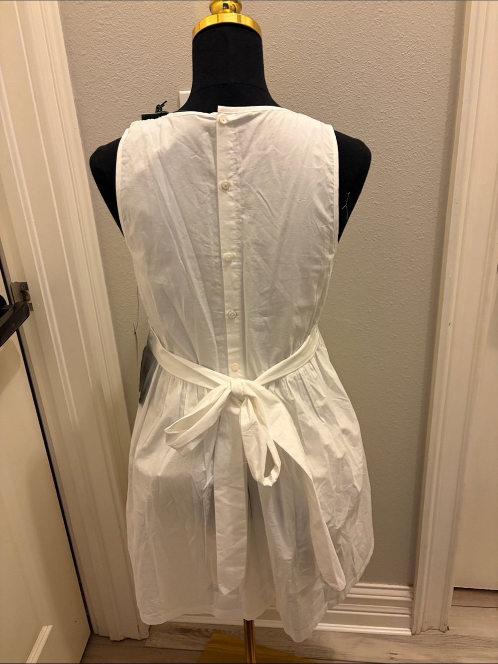 Tuckernuck White Smocked Mini Dress NWT Size Small - Picture 5 of 6